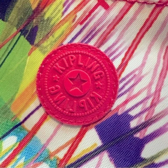 Kipling Alvar XS Cross Body Minibag Bright Rainbow Splatter Abstract Print - Picture 7 of 11